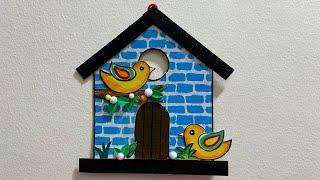 Best Cardboard Craft |wall Art | Bird House #homedecor #bestoutofwaste #gardendecor #diy #birdhouse