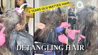 Dematting 2 years Old Matted Hair