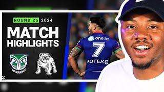 NRL 2024 | Warriors v Bulldogs | Match Highlights REACTION!