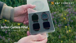 CPL&ND Filters for GoPro Hero 9/10/11? K&F CONCEPT 4PCS Action Camera Filter Set Test and Comparison