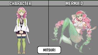 DEMON SLAYER AS MERMAIDS || PlayNetCity