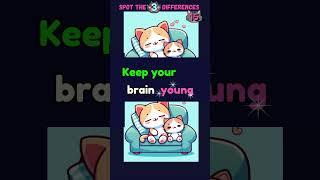 FIND THE 3 DIFFERENCES #8 | Find All and Your Brain Age is 35, #braingames #quizquestions #cat