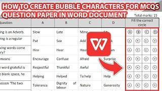 How to Create Bubble Alphabets in word document by two ways