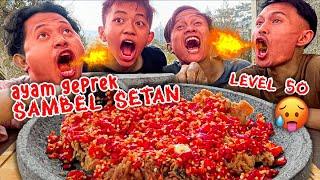 MUKBANG AYAM GEPREK SAMBEL SETAN SUPER PEDAS