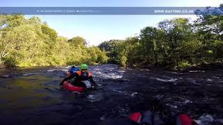 River Tummel River Bugs -Staff having fun. Perthshire, Scotland