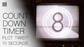 10 second Countdown Movie Timer - Classic Black and White