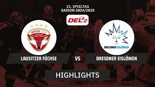 DEL2: Lausitzer Füchse vs. Dresdner Eislöwen I Highlights - 21. Spieltag | SDTV Eishockey