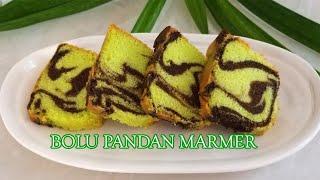 BOLU PANDAN MARMER 4 TELUR ENAK LEMBUT & MOIST ( loyang 22 cm )