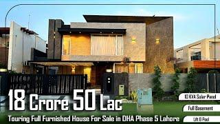 1 Kanal Full Furnished Designer House For SALE in DHA Phase 5 Lahore  @propertylocator75