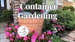 DIY garden containers add beauty to your landscape🪴 #gardening #zone9b #gardendesign #planters