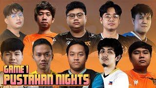 PUSTAHAN NIGHTS GAME 1 - KUKU, ARMEL, TINO, DRIC, GOHAN vs PALOS, JWL, JING, JWL & ABENG!