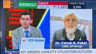 KP Group CMD, Dr. Faruk G. Patel's Live Interview on NDTV Profit | 26th April 2024