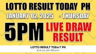 WATCH: PCSO Live Lotto Result Today 5PM January 2 2025 | LRT PH