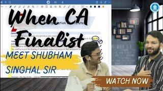 When CA finalist meet Shubham sir | CA inter Law strategy | @your_buddyCA