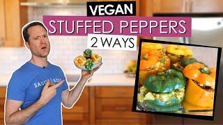 Stuffed Peppers ARE EASIER THAN YOU THINK! | Vegan Oil Free