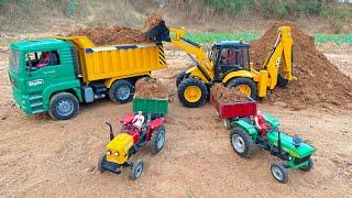 Jcb 5cx fully loading sand HMT tractor trolley | Mahindra Arjun novo tractor |@MrDevCreators