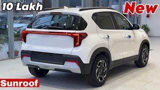 New KIA SONET HTK O Sunroof White || New Kia Sonet Htk Optional Second Base Model 2025 Review