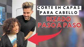 Corte en capas para cabello RIZADO paso a paso /  BY GABRIEL SAMRA