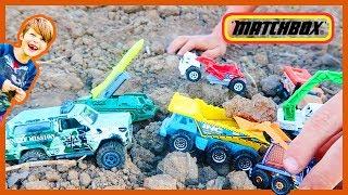 Mini Diggers and Trucks Playing in the Dirt