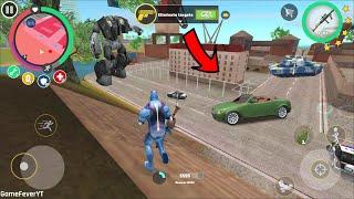 Rope Hero Vice Town (Rope Hero Standing on Crane) Rope hero fight car robots - Android Gameplay HD