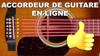 🟢TUNE GUITAR, UN TUNER EN LIGNE POUR ACCORDER LA GUITARE ACOUSTIQUE avec des cordes standards EBGDAE