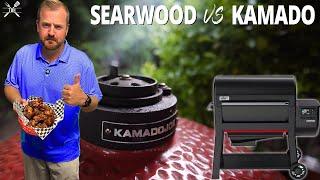 Weber Searwood vs. Kamado Joe:  Smoke-Fried Wings!