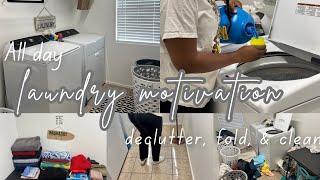 ALL DAY LAUNDRY | WASH + DECLUTTER | LAUNDRY MOTIVATION | SPEED CLEAN