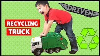 Driven by Battat Recycling Truck Garbage Truck Toy With Lights and Sounds