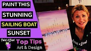 How a pallet knife can make lines simple in acrylic painting.