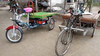 Do alag alag electric rickshaw ka video.