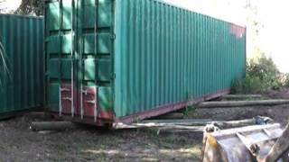 Moving a 7200lbs. Shipping Container the homesteadprepper Way All the Way