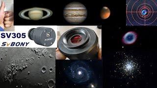 SVBONY sv305 Astronomy Camera for telescope. Review. Astrophoto of the moon, planets and stars