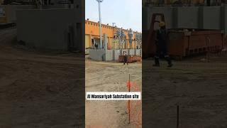 Overview of Al Mansoriyah 110KV Substation Construction Site #construction