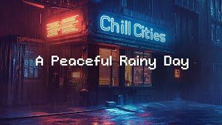 A Peaceful Rainy Day ️ Rainy Lofi Hip Hop   Retro Vibes Nostalgic Japanese Town Ambience