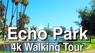 ⁴ᴷ Walking Tour Echo Park | 4k Dji Osmo | Ambient Music