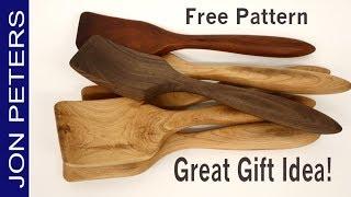 Make a Simple Wooden Spatula - Free Pattern on my Site