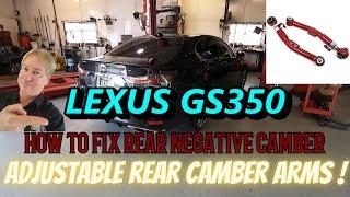 How to fix negative camber problem on a Lexus. Godspeed camber arm install.