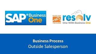 Business Process - Sales Department: Outside Salesperson