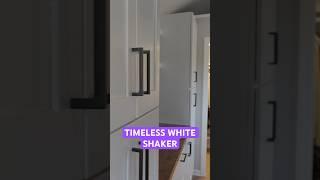 Timeless and beautiful white shaker cabinets #nontoxiccabinetry #cabinetry #whiteshaker