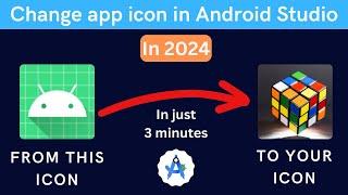 How to change app icon in Android Studio || App icon Android Studio || 2024