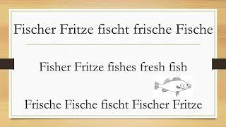 Fischer Fritze fischt frische Fische - German tongue twister