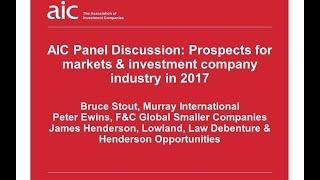 What are the prospects for markets and the investment company industry in 2017?