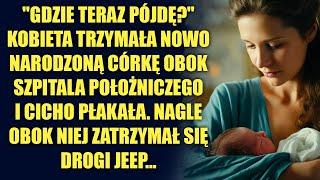 Kobieta trzymała nowo narodzoną córkę obok szpitala położniczego i cicho płakała. Nagle obok niej