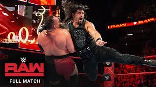 FULL MATCH - Roman Reigns vs. Samoa Joe – Intercontinental Title Match: Raw, January 1, 2018