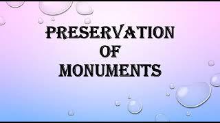 Preservation on Monuments