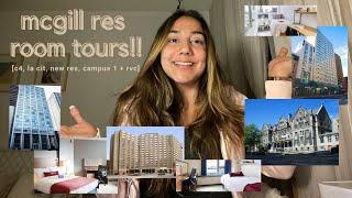 mcgill res room tours!! (c4, la cit, new res, rvc and more!)