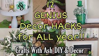 12 EASY AND CHEAP Decor HACKS to use ALL YEAR ROUND!!  PLUS, St. Pat's COFFEE BAR!!