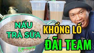 Trà Sữa Khổng Lồ Đãi Team | Liêm Vlogs