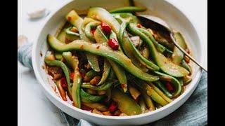 Sichuan style Zucchini stir fry