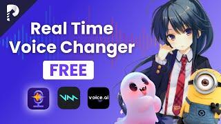 TOP 3 FREE Real Time Voice Changer for pc- HitPaw Voice Changer | Voicemod | Voice.ai |